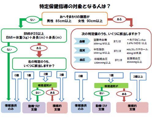 特定保健指導対象者フローチャート